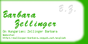 barbara zellinger business card